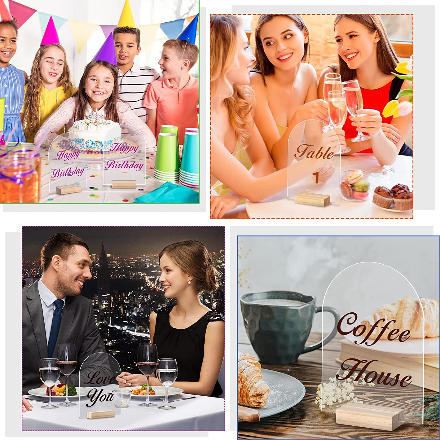 10/20/30/50 шт., Акриловые иск – обзор и цена Table Number Gold